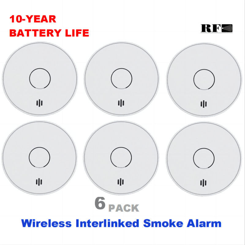 Smoke Detector Interconnected - Alarma de humo interconecida inalámbrica, Detector