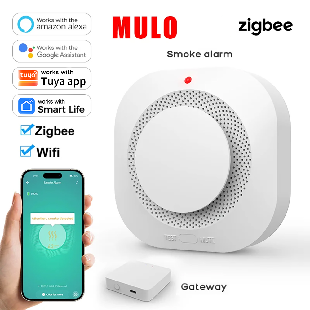 Smoke Detector Interconnected - Detector de Humo Inteligente ZigBee WiFi,