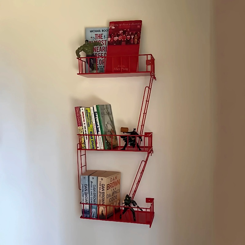 Fire Escape Ladder - Estante de pared Fire Escape, organizador