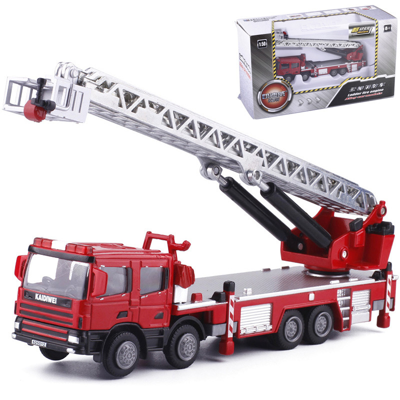 Fire Escape Ladder - Camión de bomberos de aleación 1:50,
