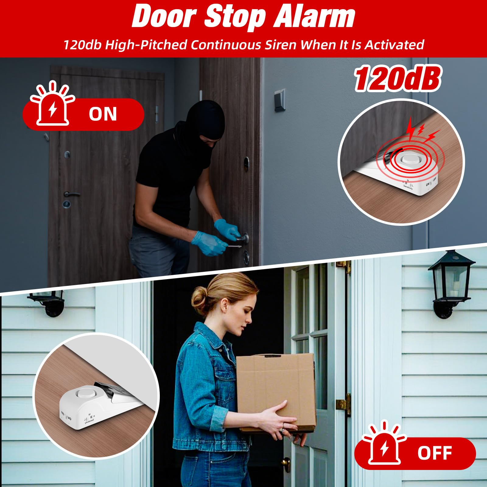 Alarma de tope de puerta portá - Door Stop Alarm reseña y precio