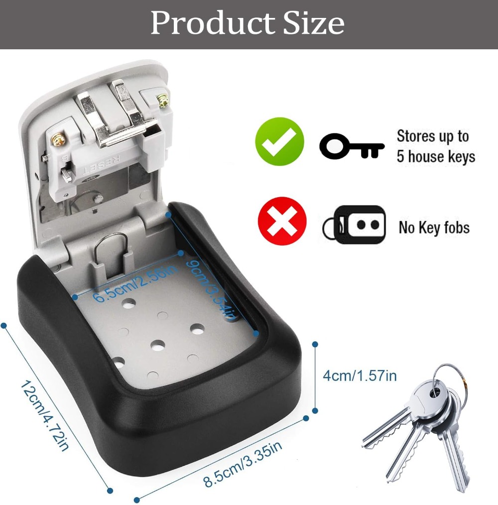 Caja de seguridad para llaves, - Lockbox Key Secure reseña y precio