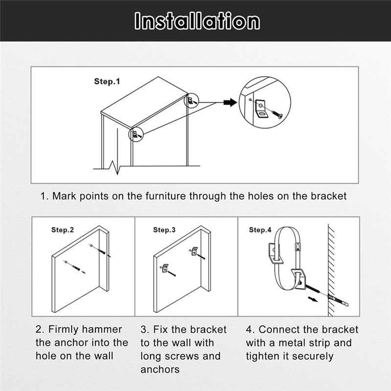 Anclajes de pared para muebles - Earthquake Anchor Strap reseña y precio