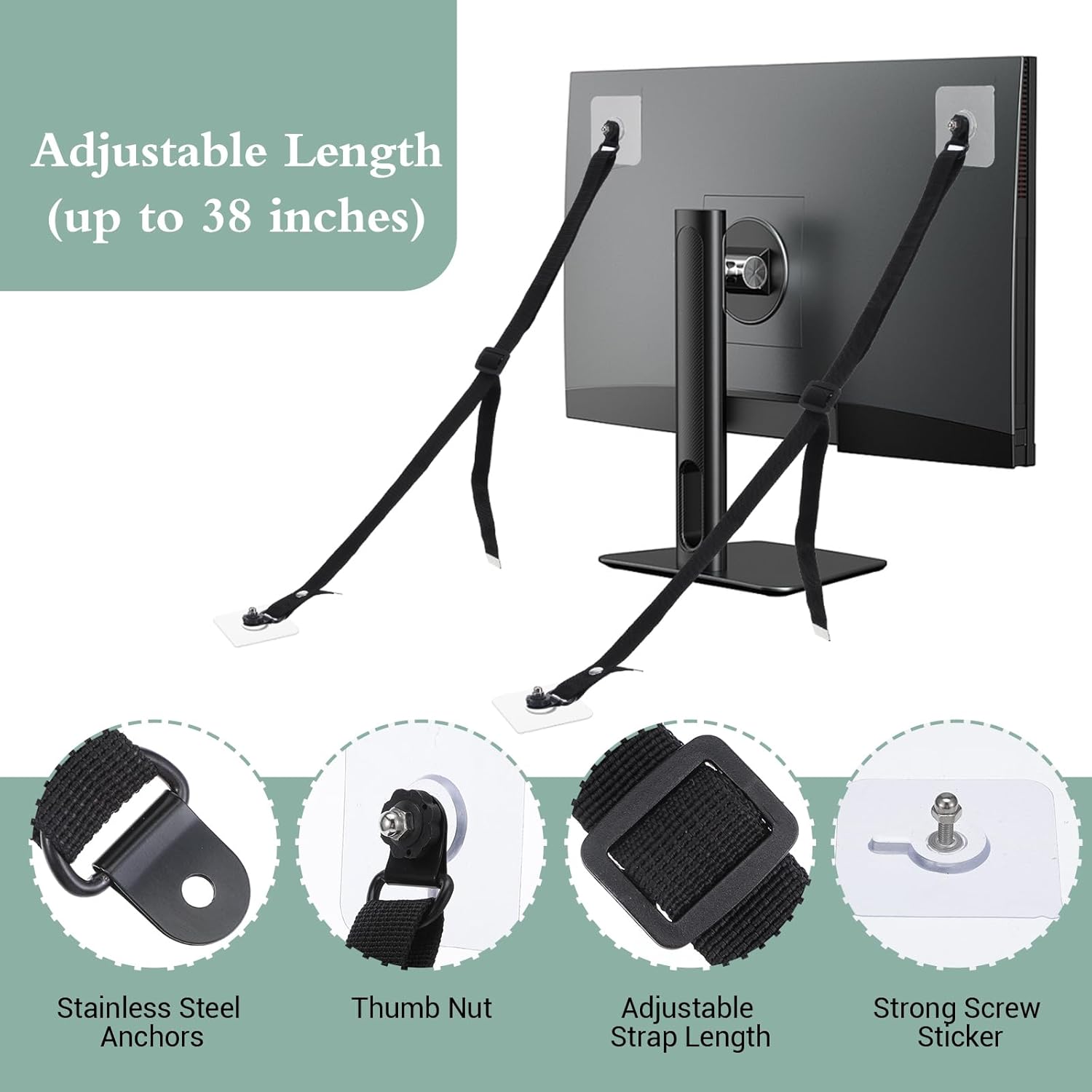 Correas de seguridad ajustable - Earthquake Anchor Strap reseña y precio