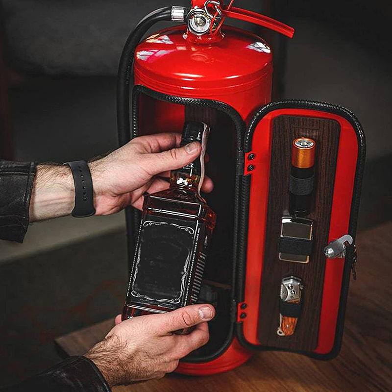 Caja de vino con forma de exti - Fire Extinguisher Small reseña y precio