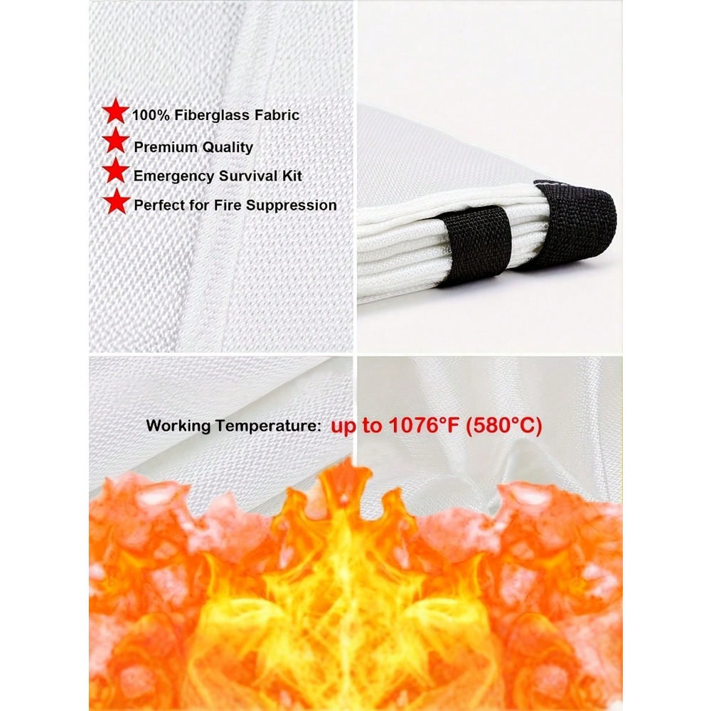 Manta ignífuga de 39,37 x 39,3 - Fire Blanket Kitchen reseña y precio