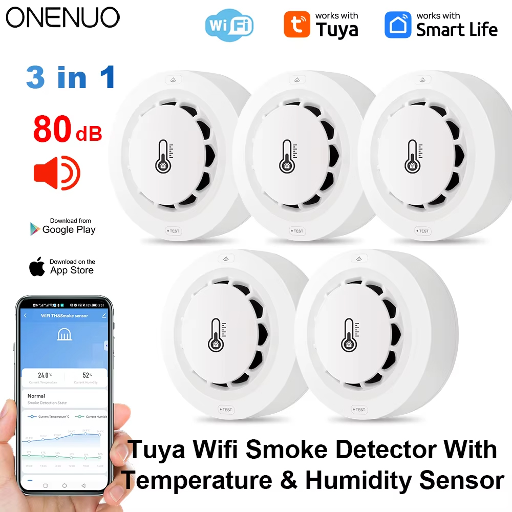 Tuya Wifi BT Detector de humo  - Smoke Detector Interconnected reseña y precio