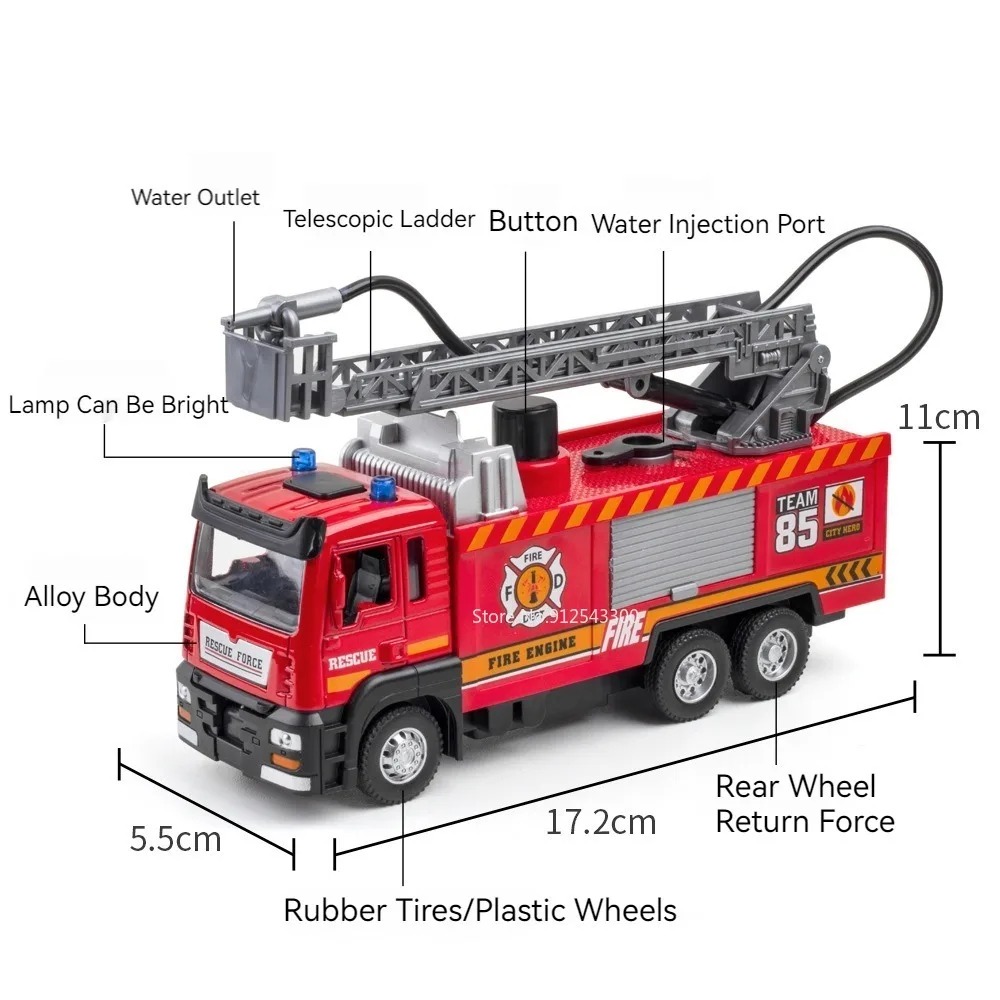Camión de bomberos con rociado - Fire Escape Ladder reseña y precio