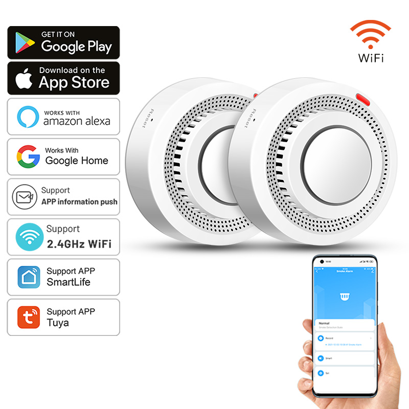 Paquete de 2 Detectores de Hum - Smoke Detector Interconnected reseña y precio