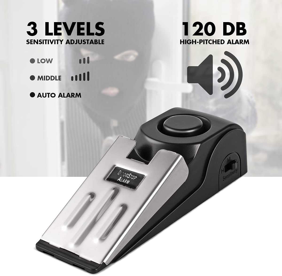 1/2 Uds portátil viaje 120 DB  - Door Stop Alarm reseña y precio