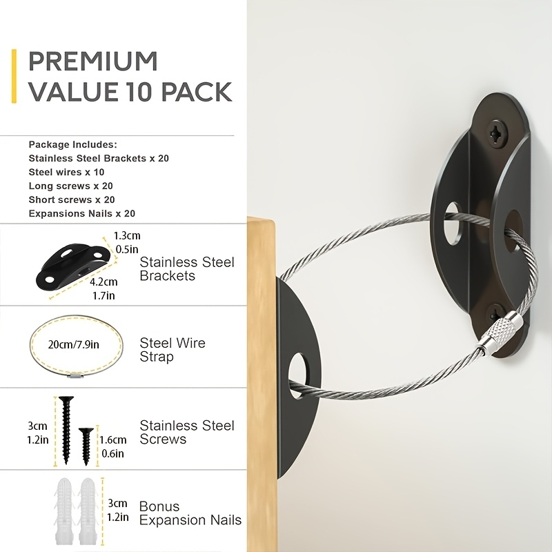 Anclajes de Pared para Muebles - Earthquake Anchor Strap reseña y precio