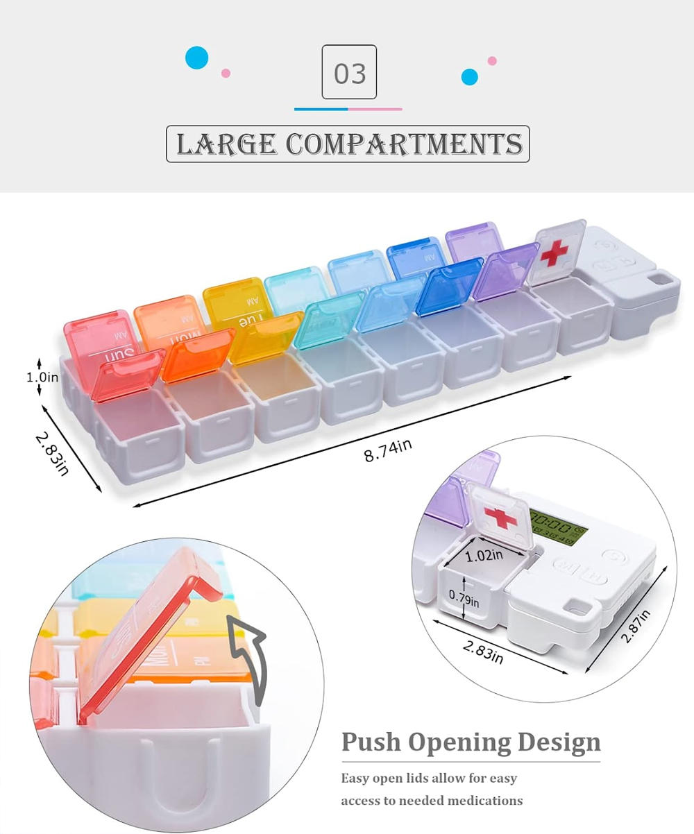 Organizador de pastillas de 7  - Medicine Cabinet Lock reseña y precio